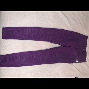 Purple Workout Leggings Full Length